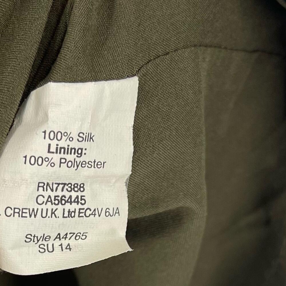 Madewell Lookout Skirt Womens Medium Green Silk Cargo Pockets Lined Earthy Olive - Picture 7 of 10